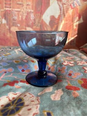 3/$10 Vintage Cobalt Blue Glass Pedestal Bowl
4.75” Tall